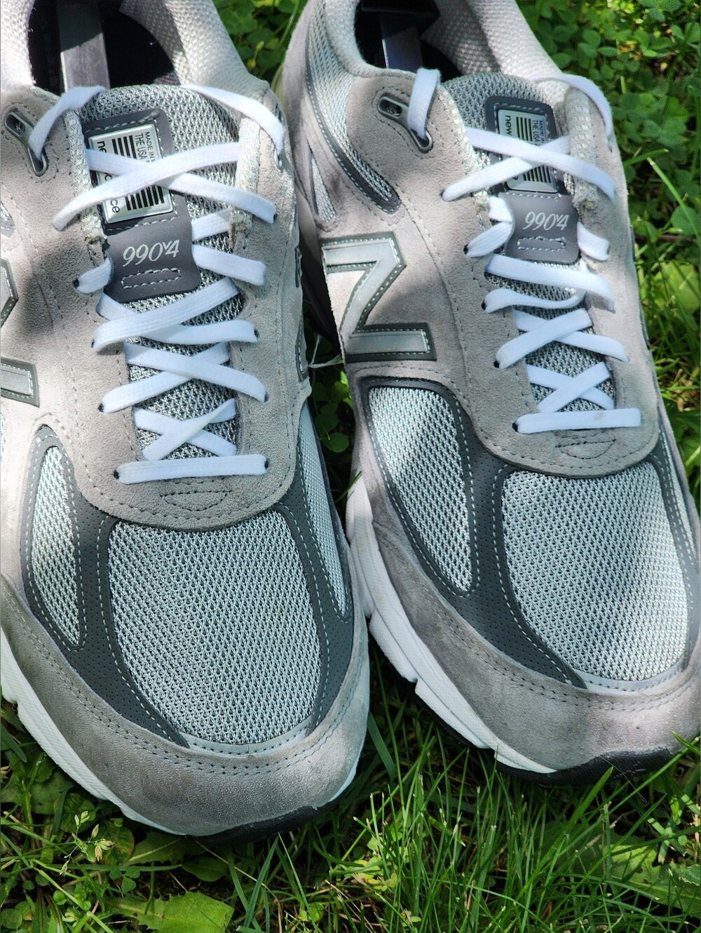 Sz 11.5 - Men's New Balance 990 V4 Grey Mesh&Suede Athletic Sneakers Made In USA - Picture 13 of 15